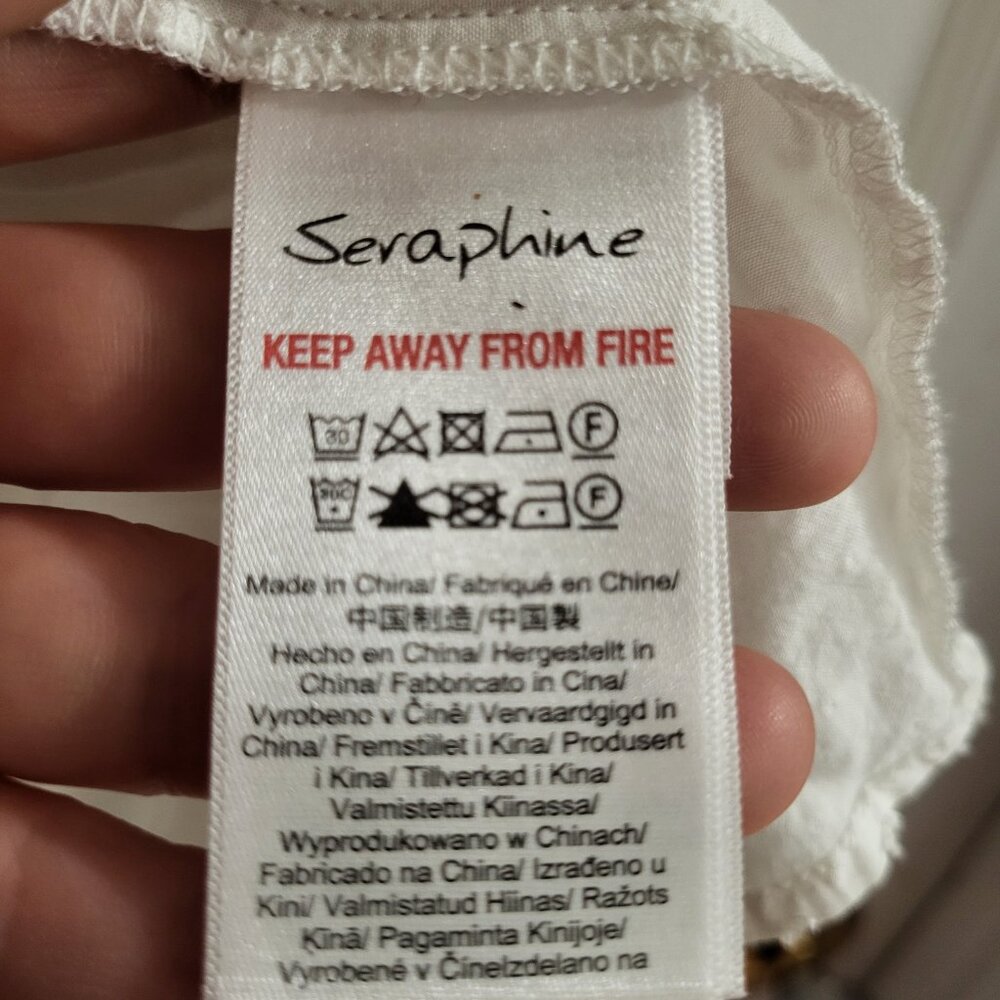 Seraphine White Confetti Fleck Maternity & Nursing Blouse - Size 2 (US S) - Picture 6 of 7